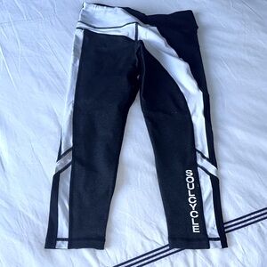 SOUL CYCLE BLACK CROPPED LEGGINGS SMALL